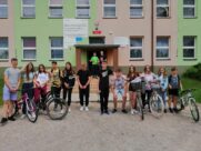 Rajd rowerowy uczniów z Gzowa do Szkoły w Pobyłkowie Dużym